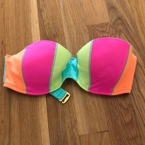 Victoria Secret Neon Color Block Bathing Suit Top